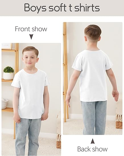 5 Pack Boys Short Sleeve Shirts for Boys