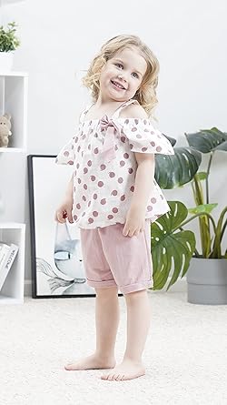 Hipea Toddler Baby Girls Summer Clothes Outfits Ruffle Camisole Spot Dot Tops