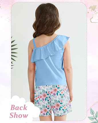 Toddler Girl Clothes Off Shoulder Tank Top Ruffle Halter Shirt