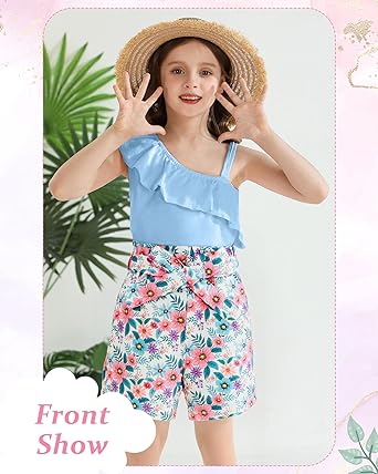 Toddler Girl Clothes Off Shoulder Tank Top Ruffle Halter Shirt